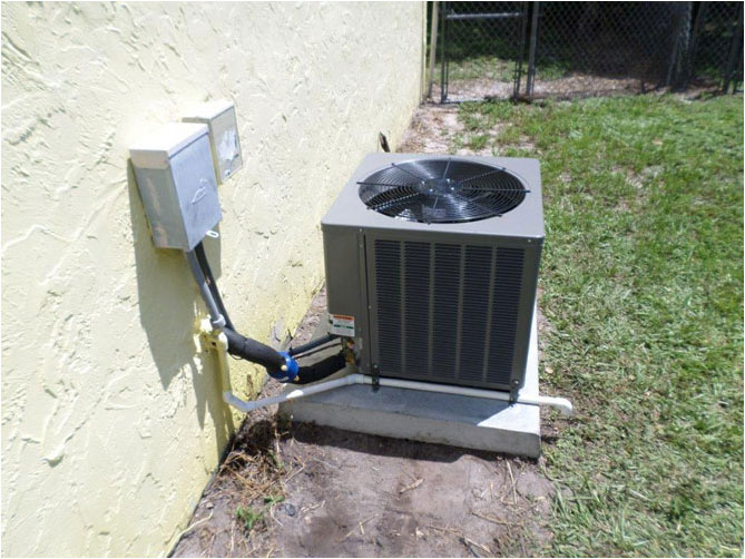 new ac unit outside home